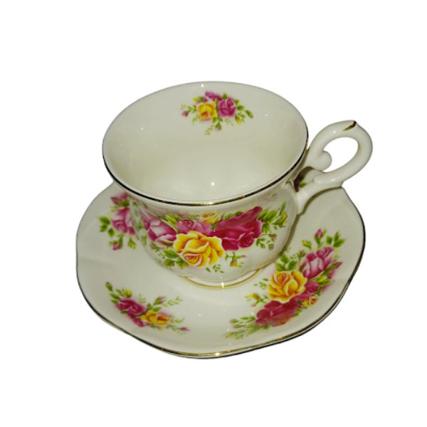 Royal Canterbury Fine Bone China Teacup Old Time "E" Antiques